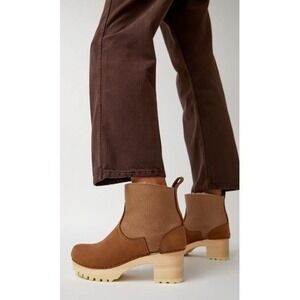 No.6 Mid-Heel Shearling Clog Boots in Honey Aviator – EU 36